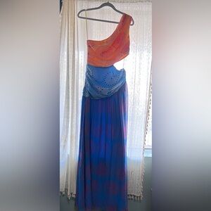 STAUD NWT Ashlyn one-shoulder chiffon maxi dress size 4🌟